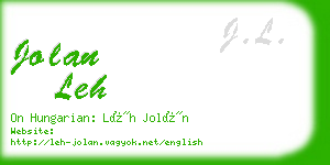 jolan leh business card